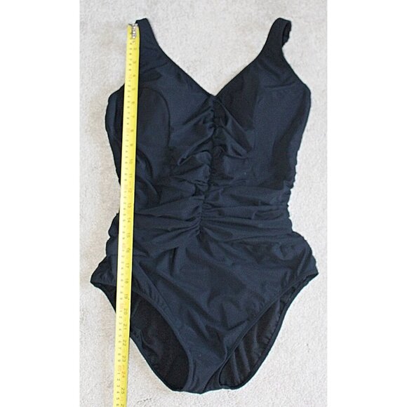 Profile by Gottex - Tutti Frutti Surplice One Piece Swimsuit in color Black, siz - Picture 6 of 9